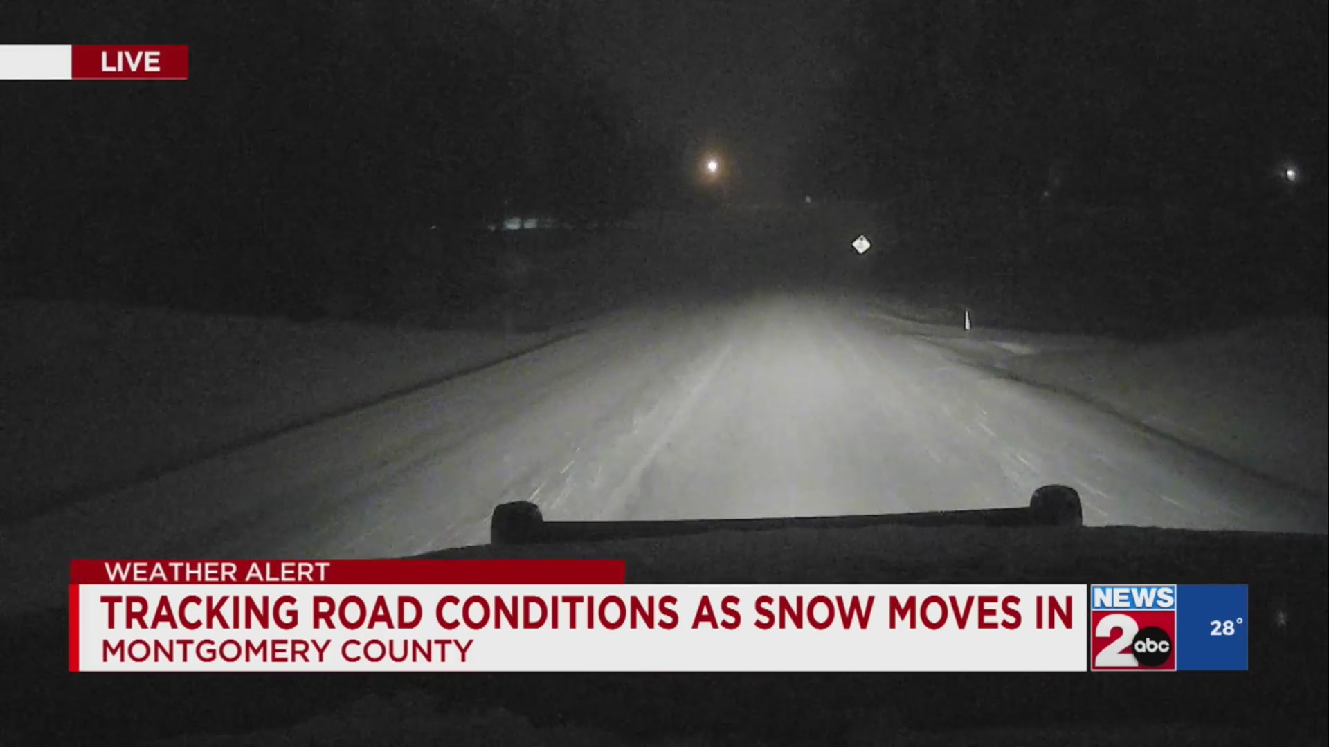 Tracking Montgomery County road conditions as snow moves in – WKRN News 2