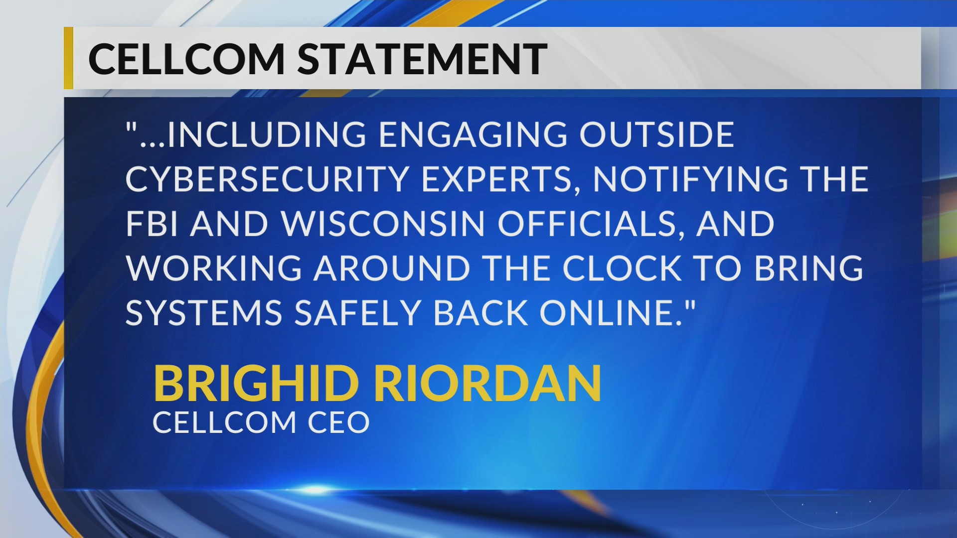 Cellcom CEO address outage: “We experienced a cyber incident” – WFRV ...