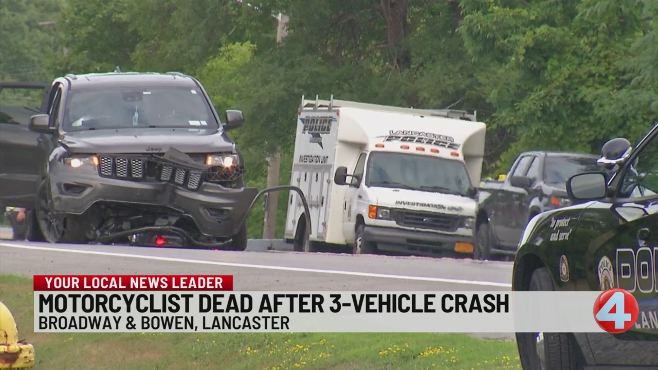 Motorcyclist dead after 3-vehicle crash in Lancaster – News 4 Buffalo