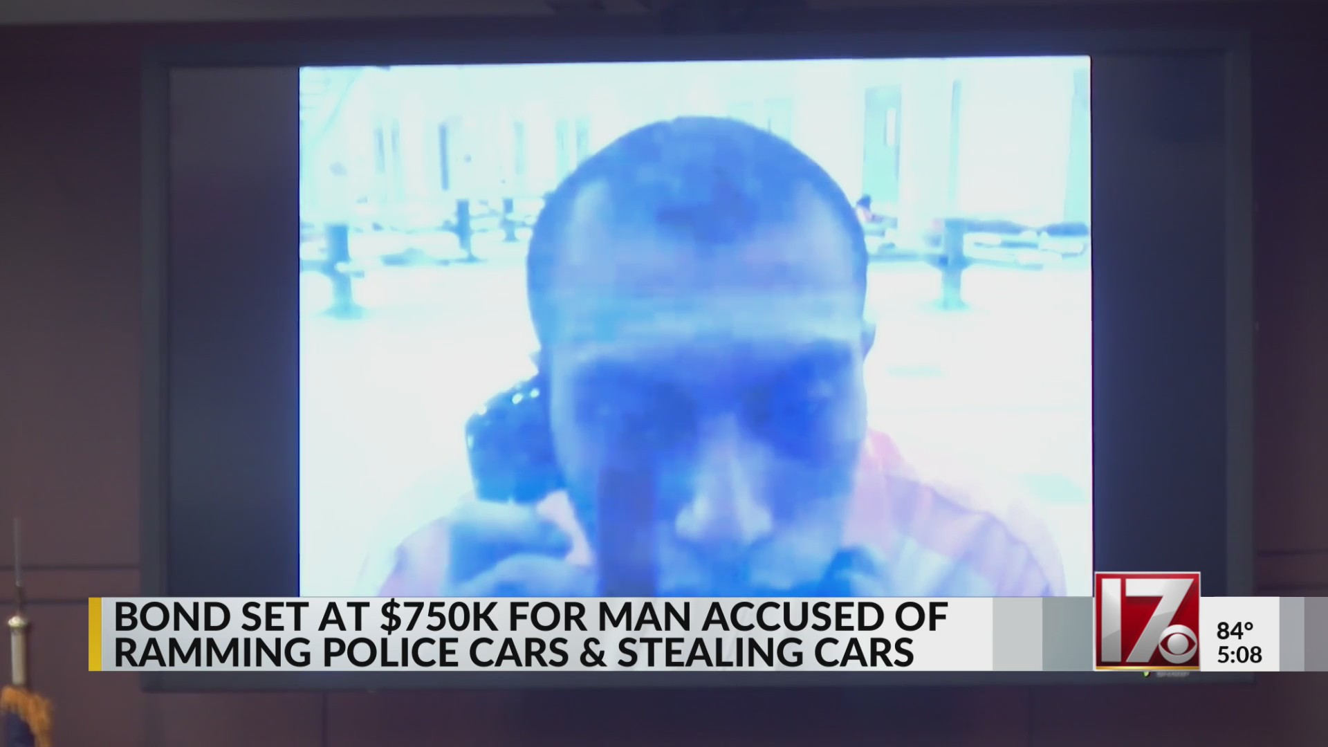 $750K bond set for man accused of ramming Raleigh police car – CBS17.com