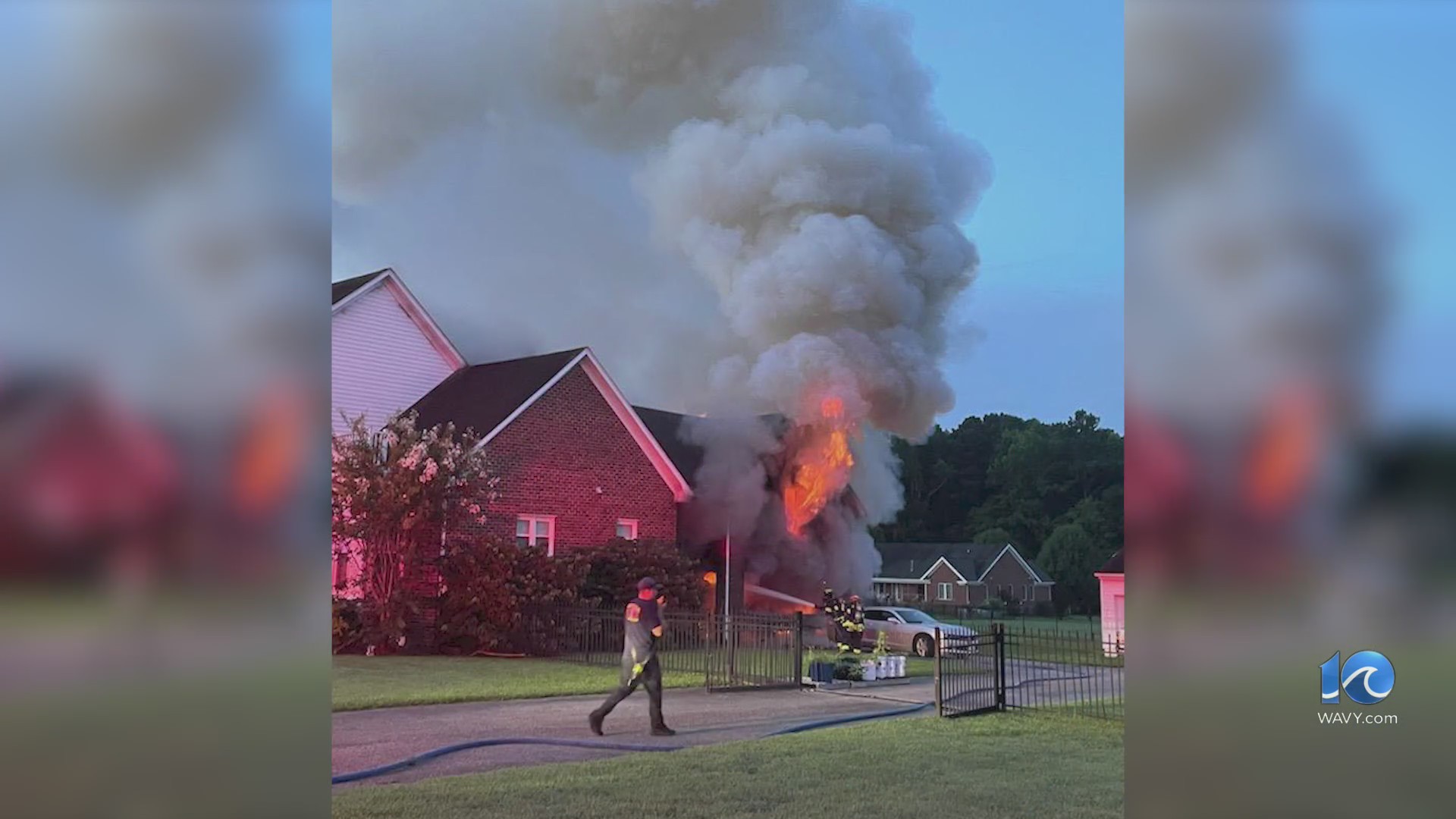 Firefighters battle large house fire on Winona Trail in Suffolk – WAVY.com