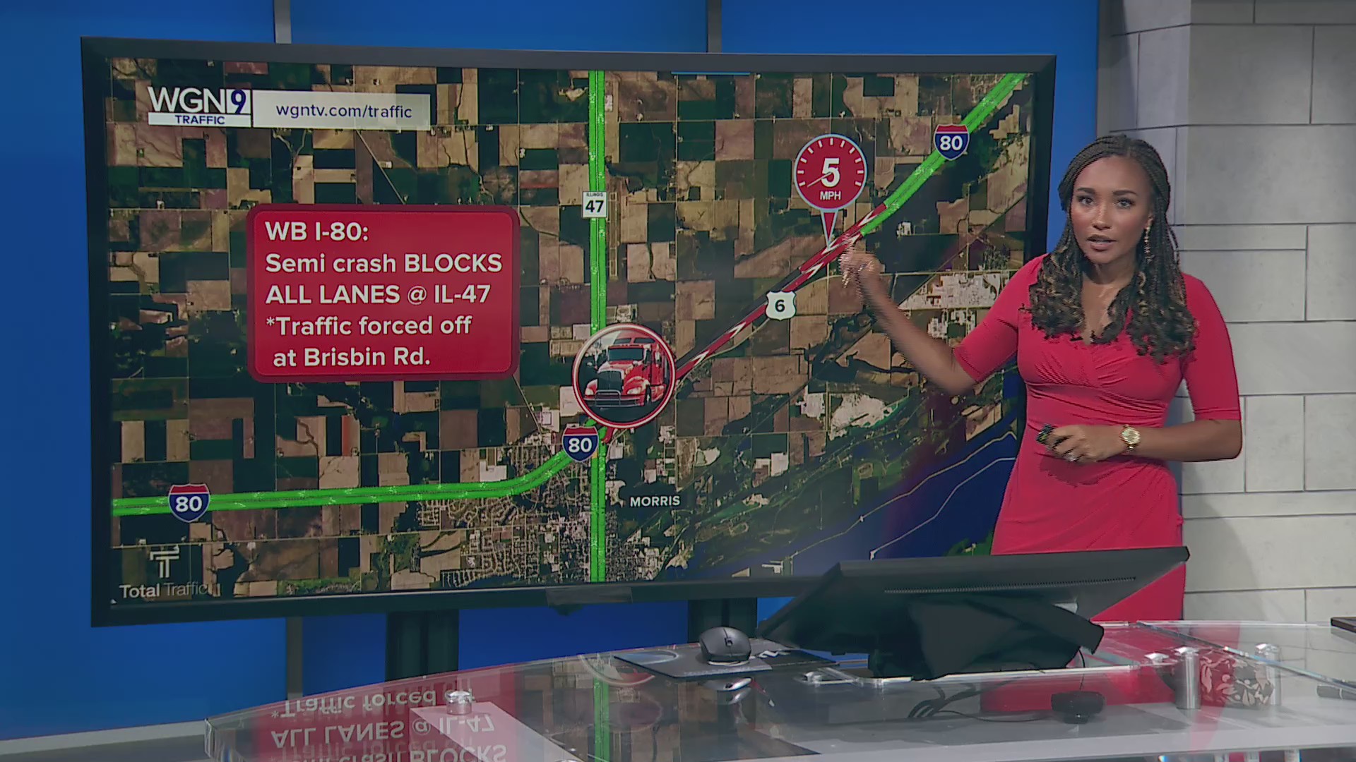 I-80 WB lanes closed at Route 47 in southwest suburbs after crash ...
