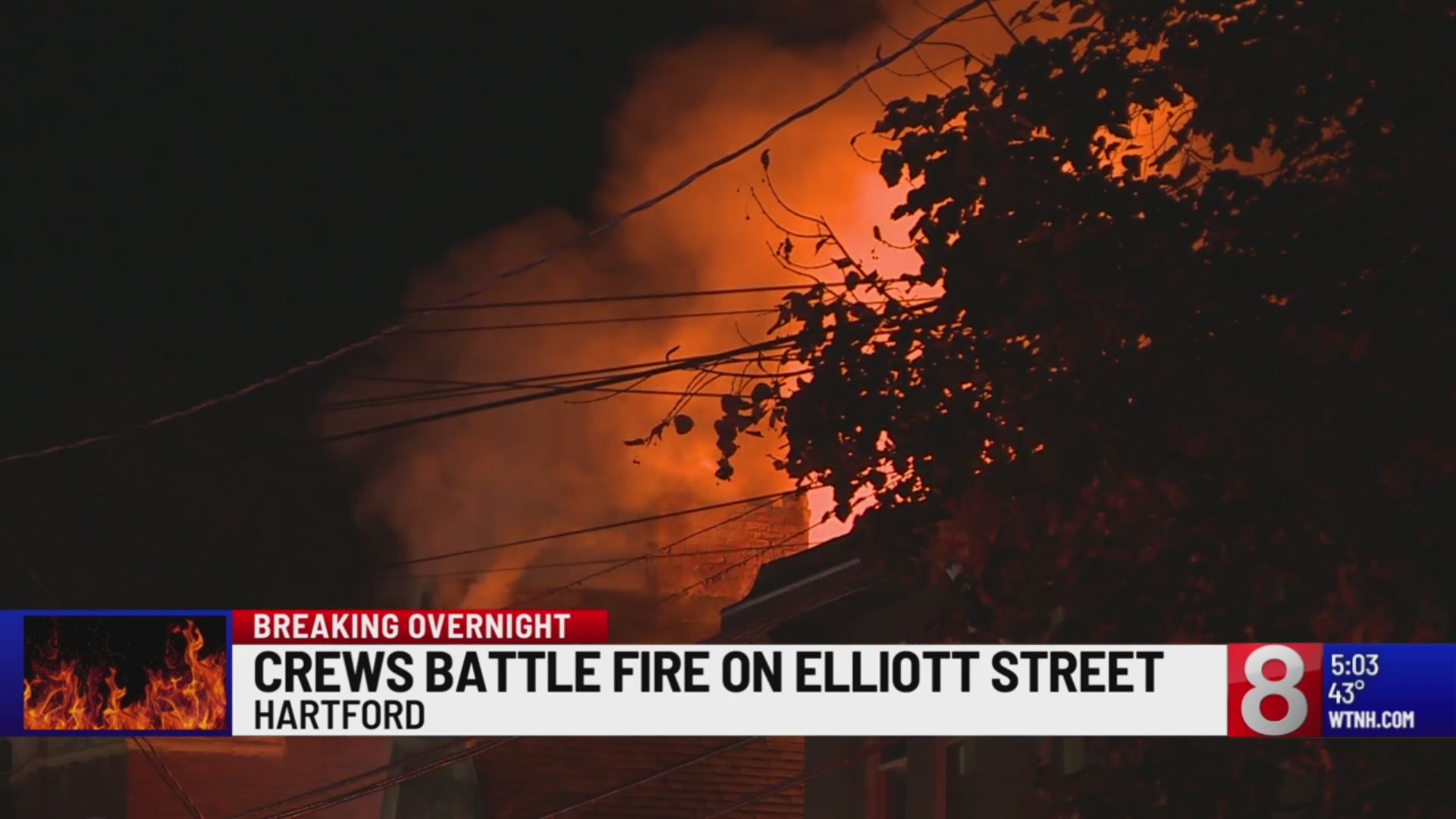 Crews battle fire on Elliott Street in Hartford – WTNH.com