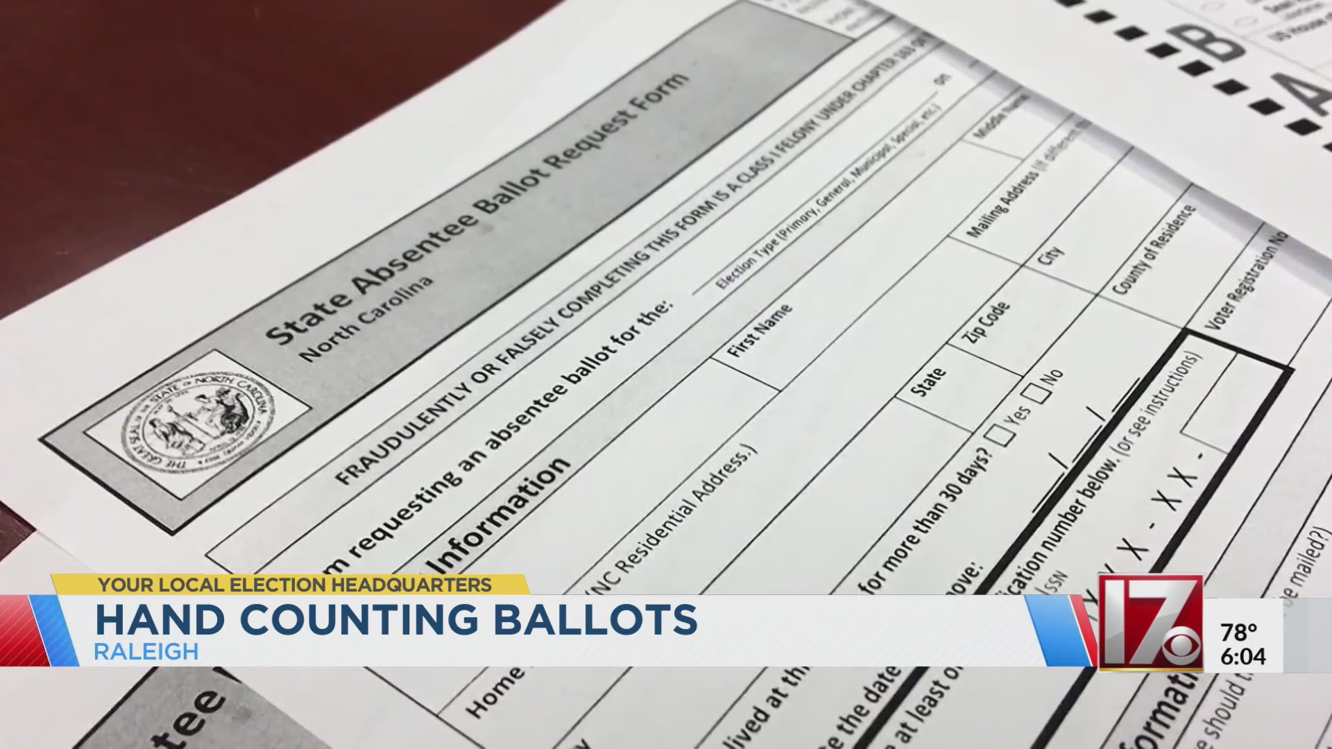 Hand counting ballots in North Carolina – CBS17.com
