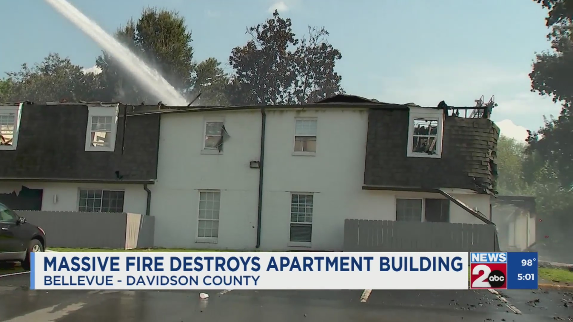 Crews respond to large fire at Bellevue apartment complex – WKRN News 2