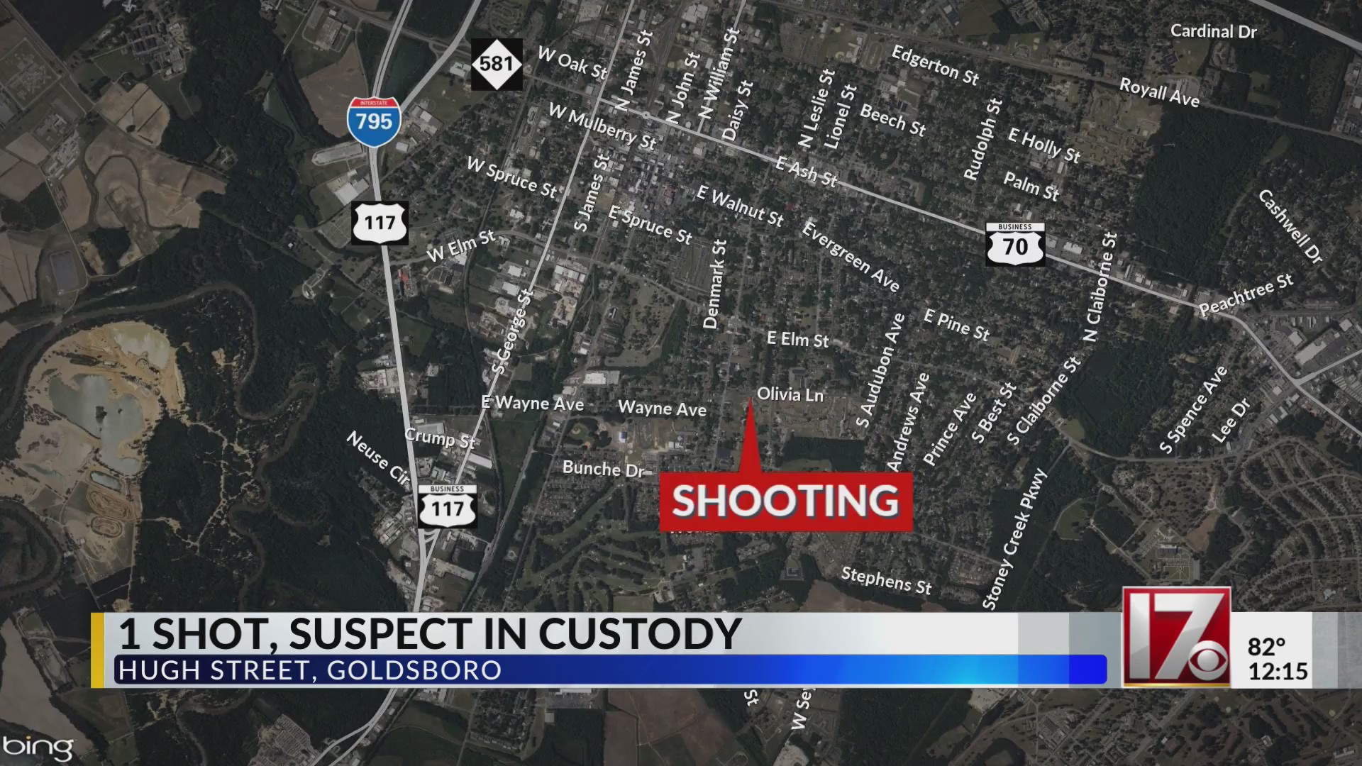 One shot, suspect in custody in Goldsboro shooting – CBS17.com