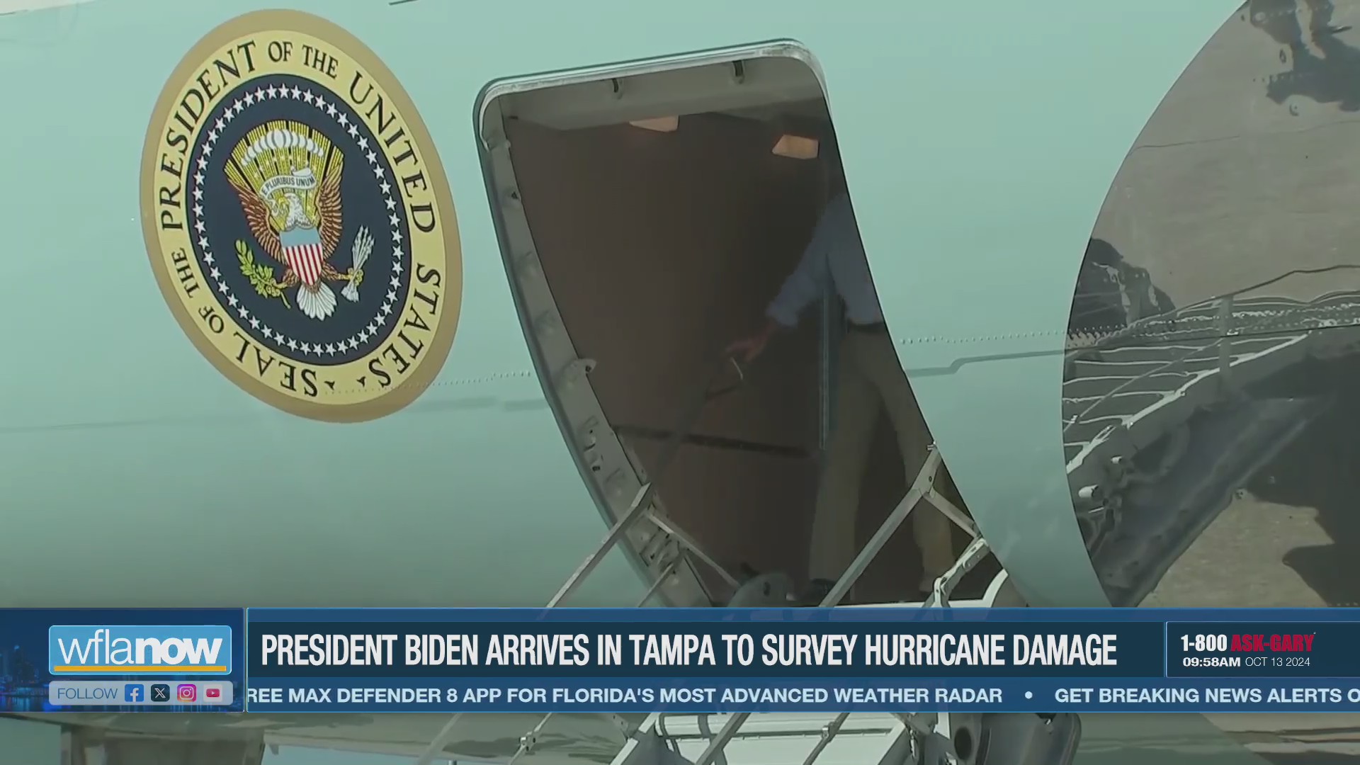 Biden arrives in Tampa to survey Hurricane Milton damage – WFLA