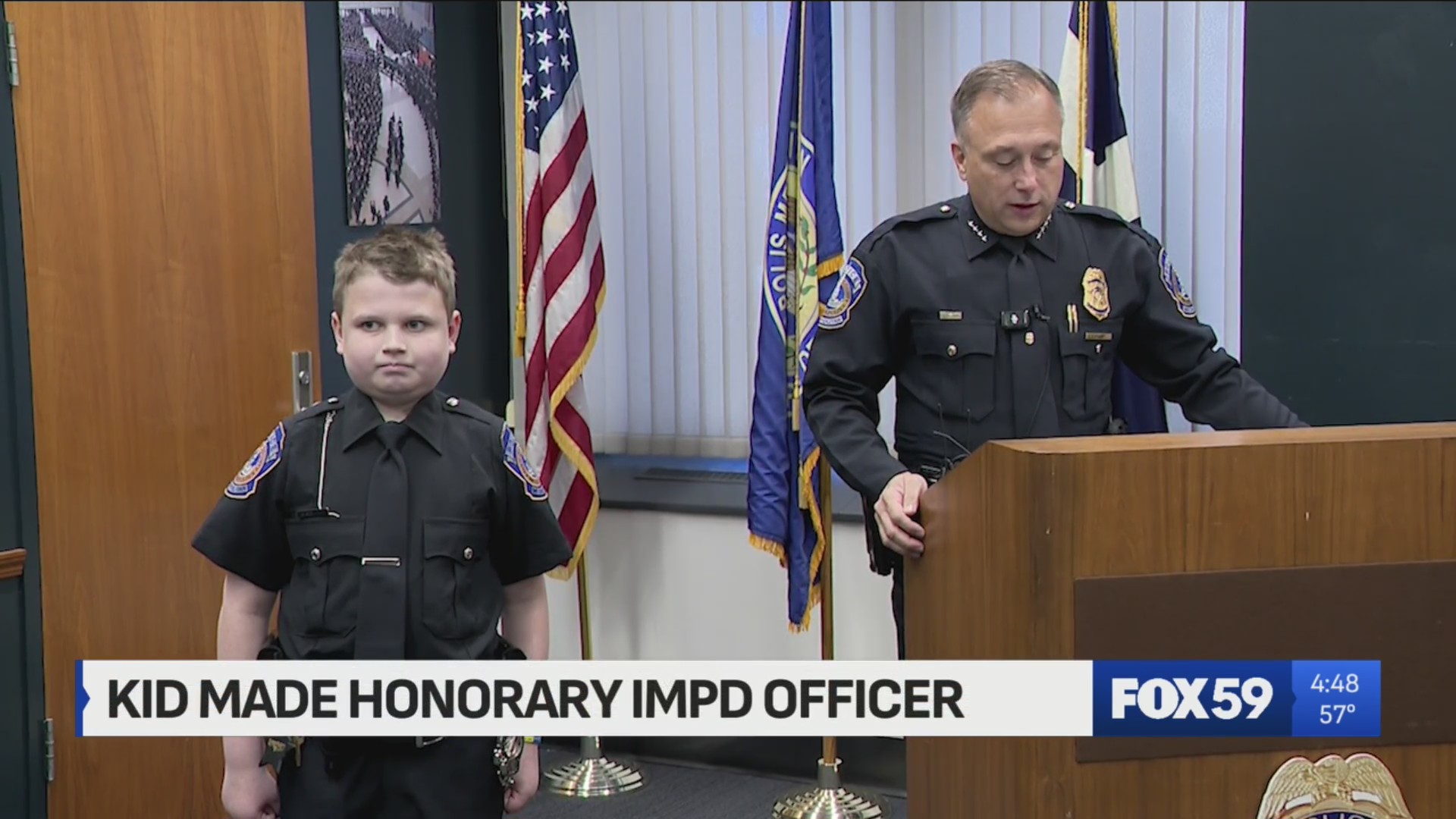 Child made honorary IMPD officer – Fox 59