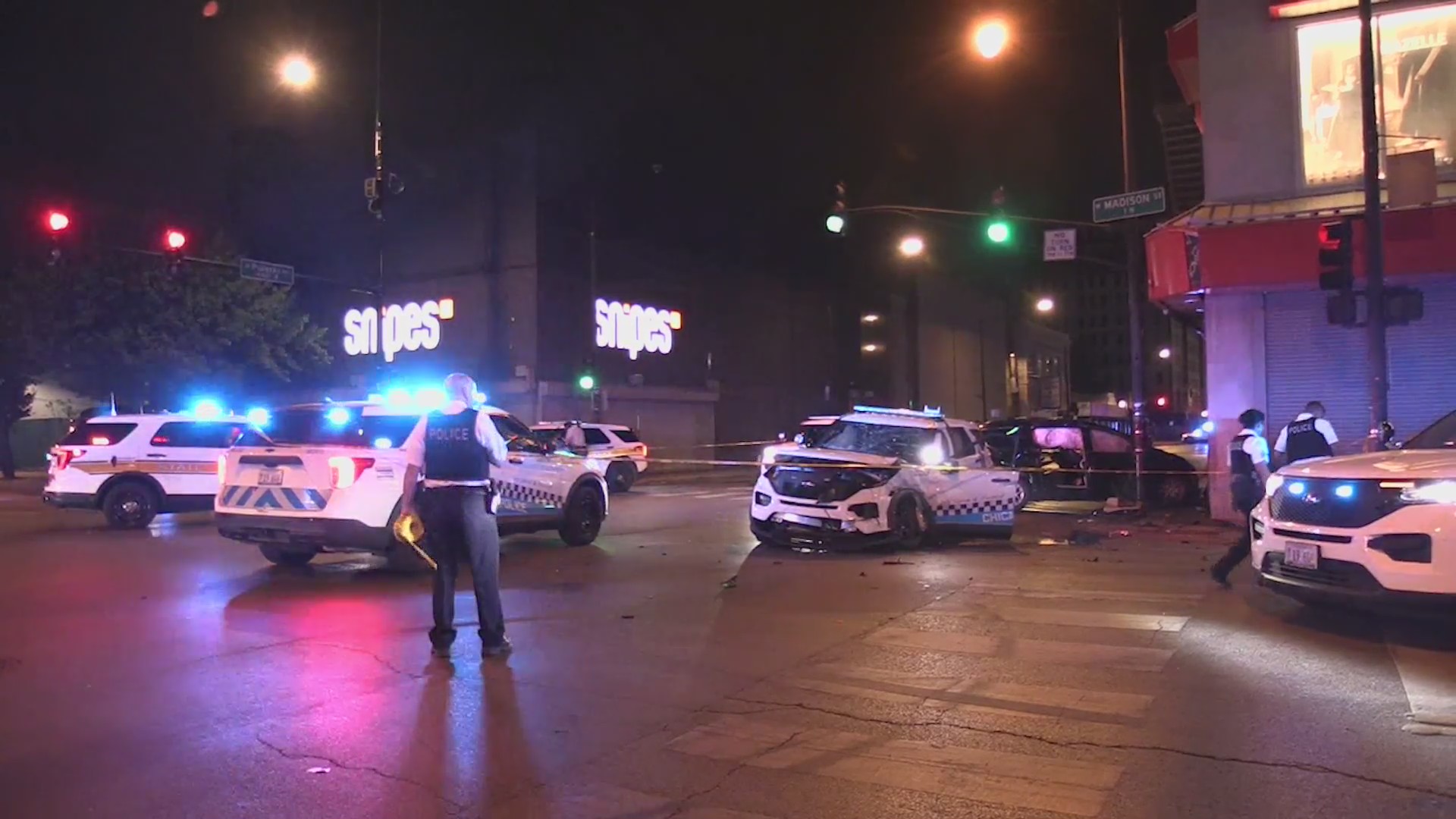 CPD officer injured after squad car struck during chase involving ...