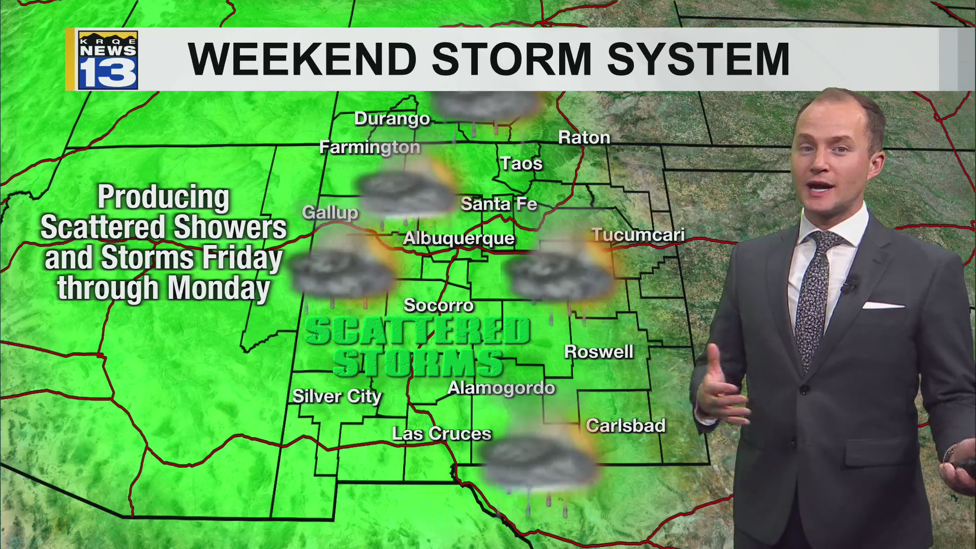 Widespread showers and storms possible this weekend – KRQE NEWS 13 ...