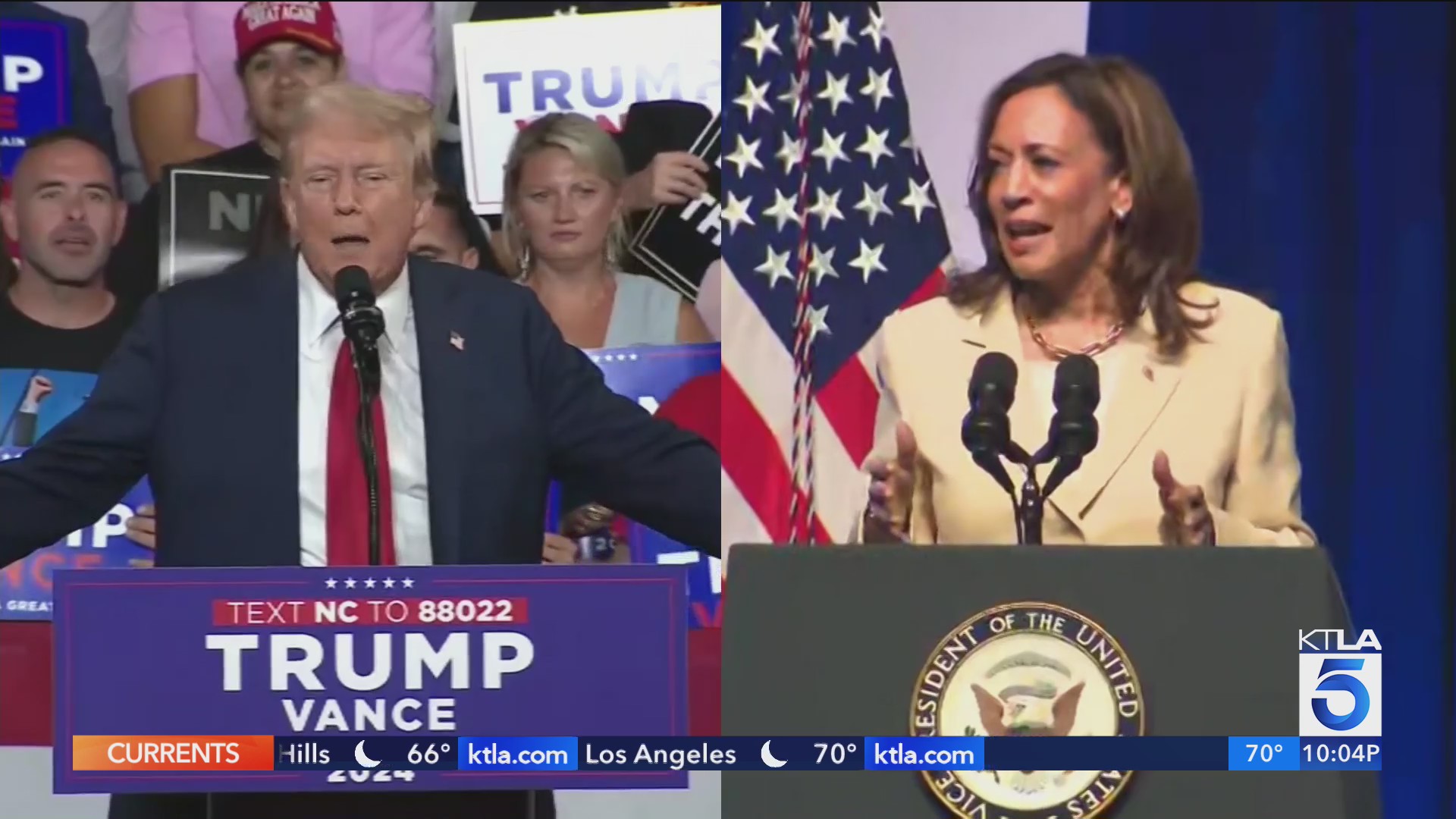 Kamala Harris, Donald Trump hit campaign trail for 2024 presidential ...