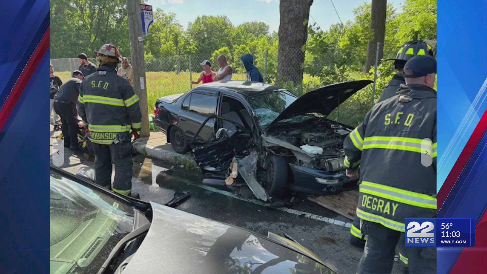 Four hospitalized, including child, in two-vehicle crash on Boston Road ...