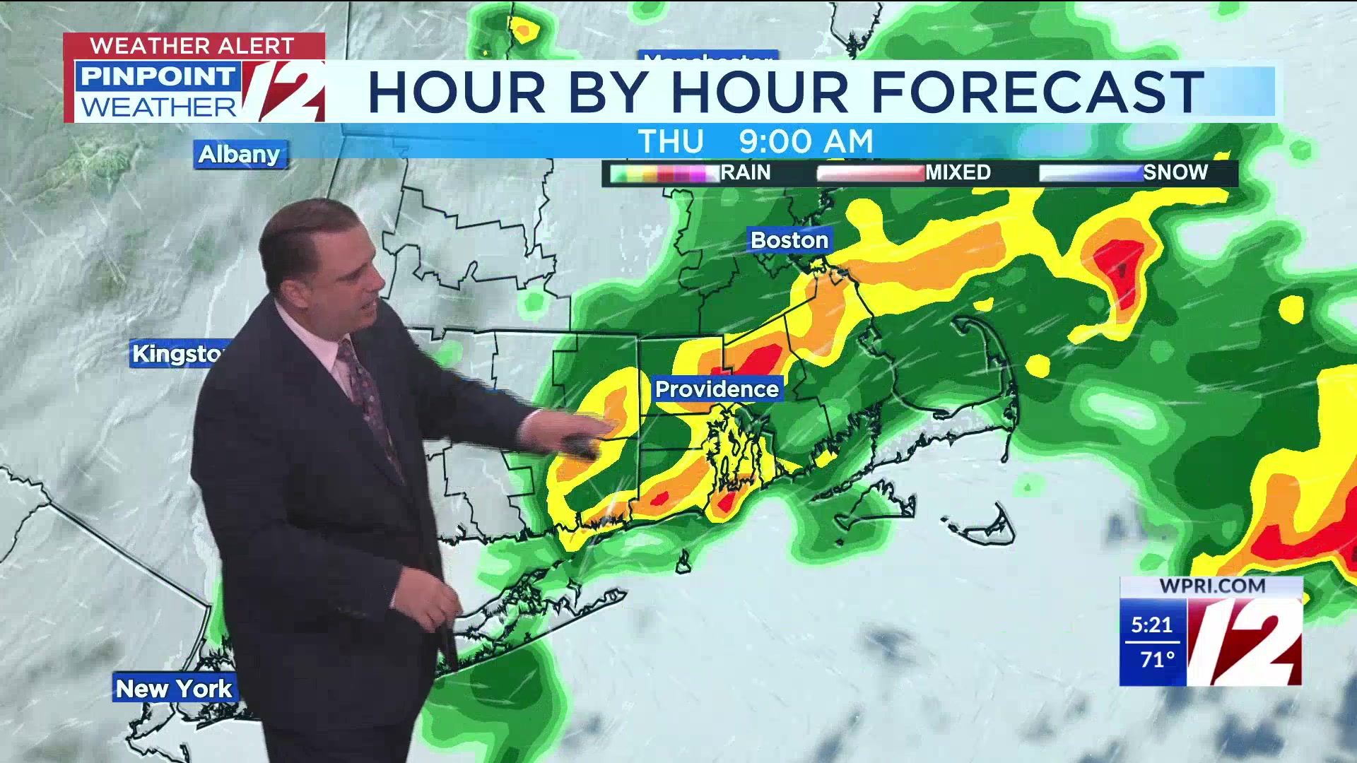 WPRI 12 Weather Forecast for 7/10/25: Rain, some heavy this morning ...
