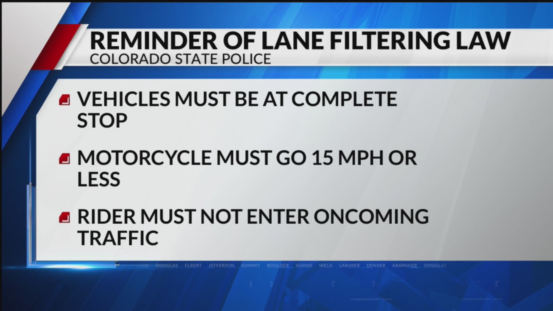 CSP reminds motorcyclists of lane filtering laws after continued ...