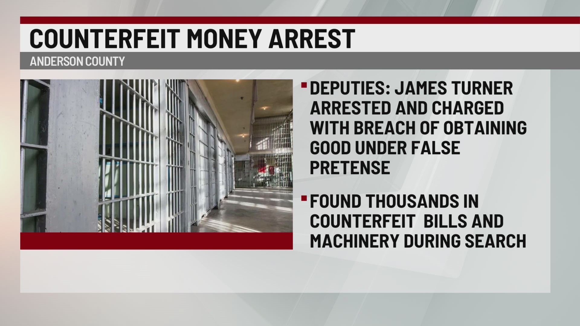 Man accused of printing counterfeit money arrested in Anderson Co ...