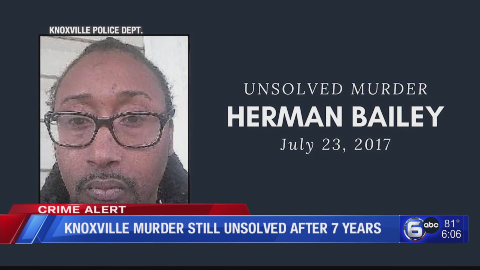 Knoxville murder still unsolved after 7 years – WATE 6 On Your Side