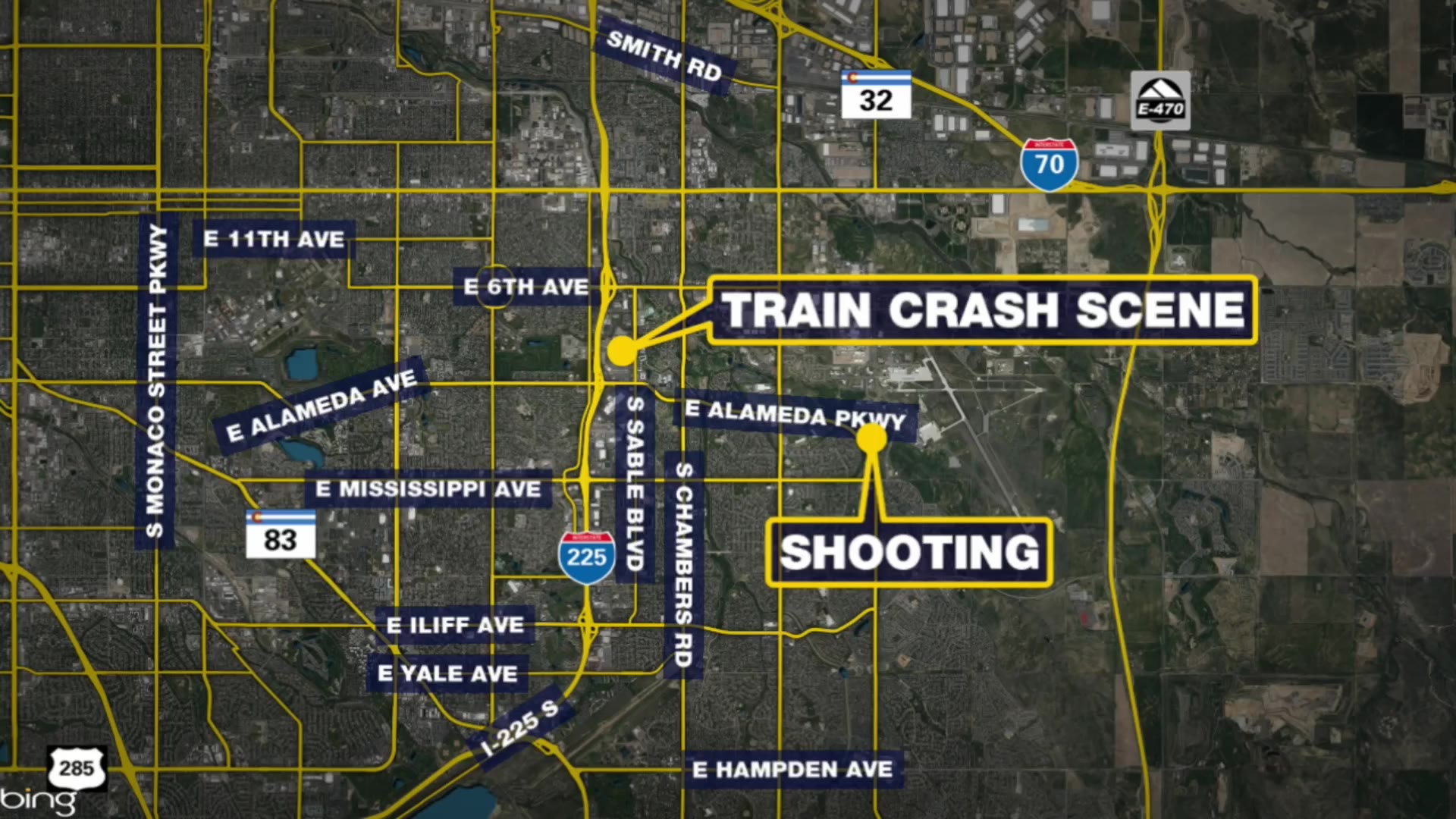 Aurora police: Vehicle fleeing shooting crashes into light rail train ...