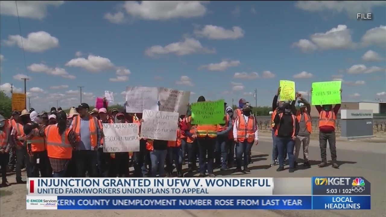 Kget Court Court rules UFW won’t represent Wonderful Nurseries workers, for now ...