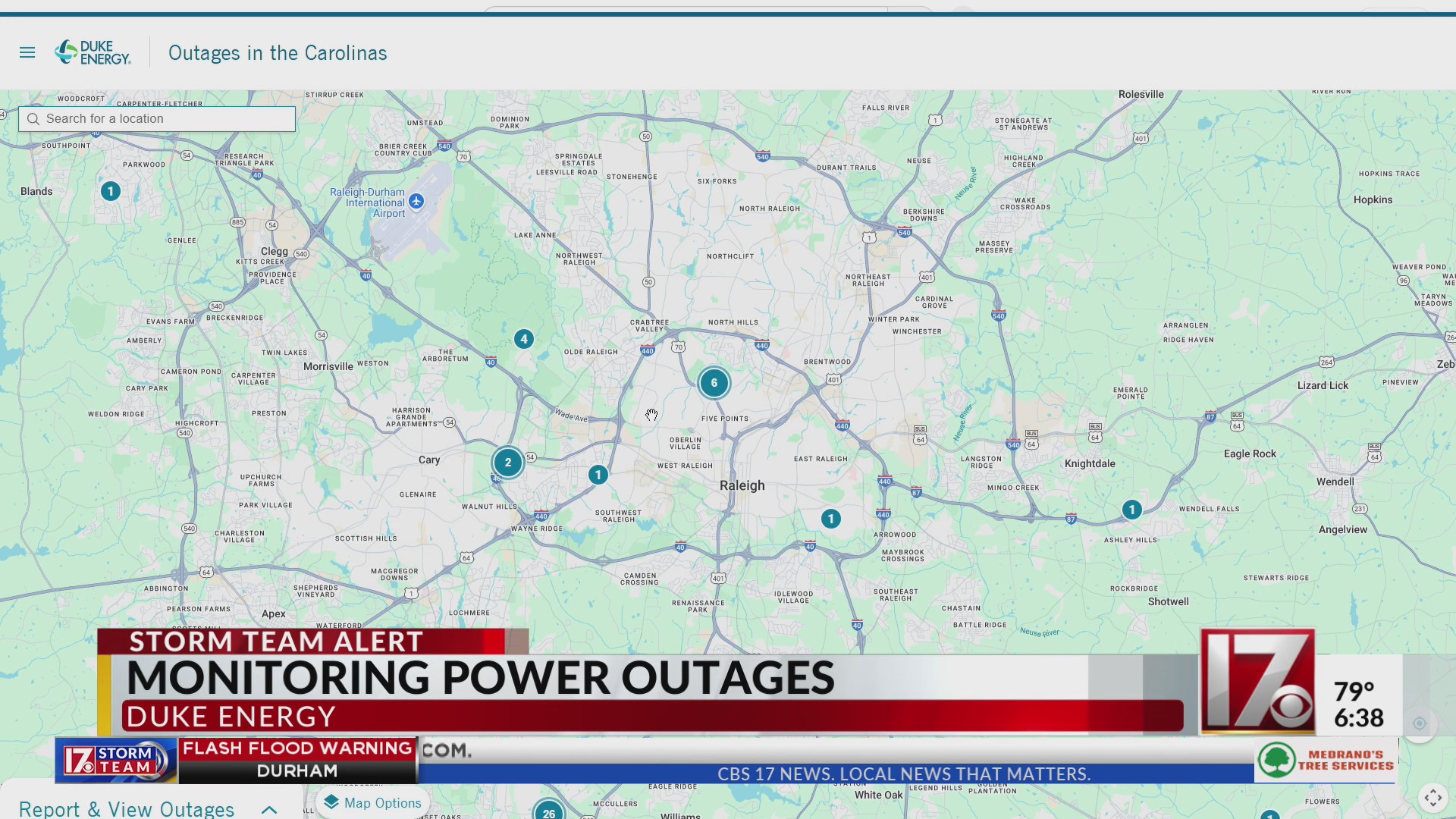 Monitoring NC power outages amid Chantal – CBS17.com