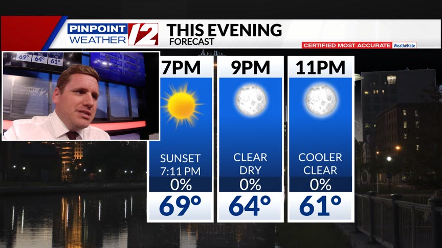WPRI 12 Weather Now 9/5/24: Nice, Quiet This Evening; Pleasant Friday ...