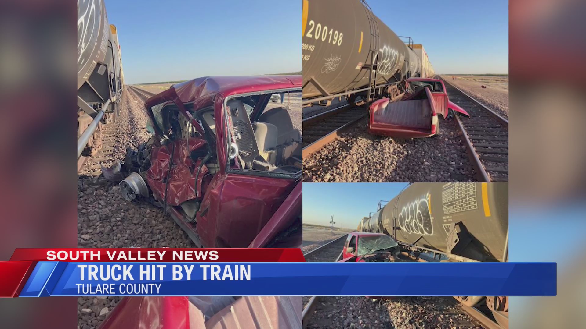 Truck stuck on tracks struck by train in Tulare County – CBS47 and ...