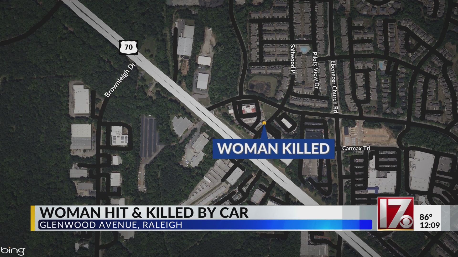 Woman hit and killed by car on Glenwood Ave. in Raleigh – CBS17.com