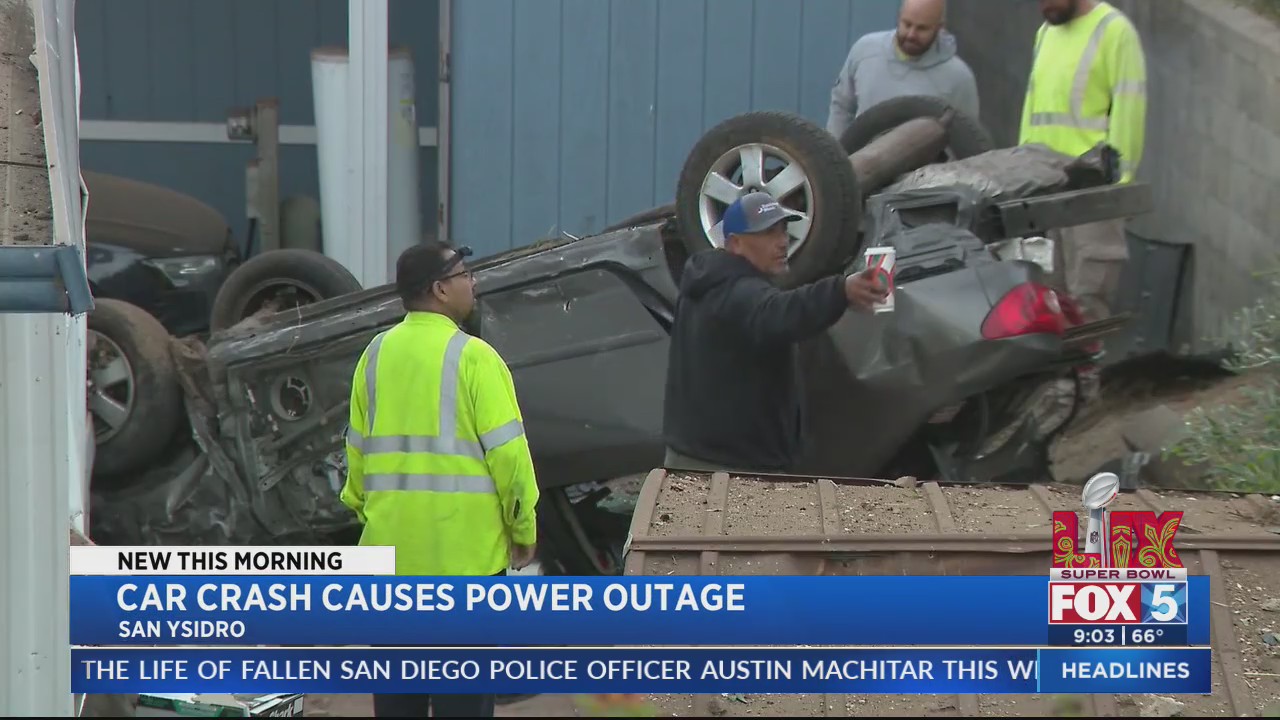 Car crash causes power outage – FOX 5 San Diego & KUSI News