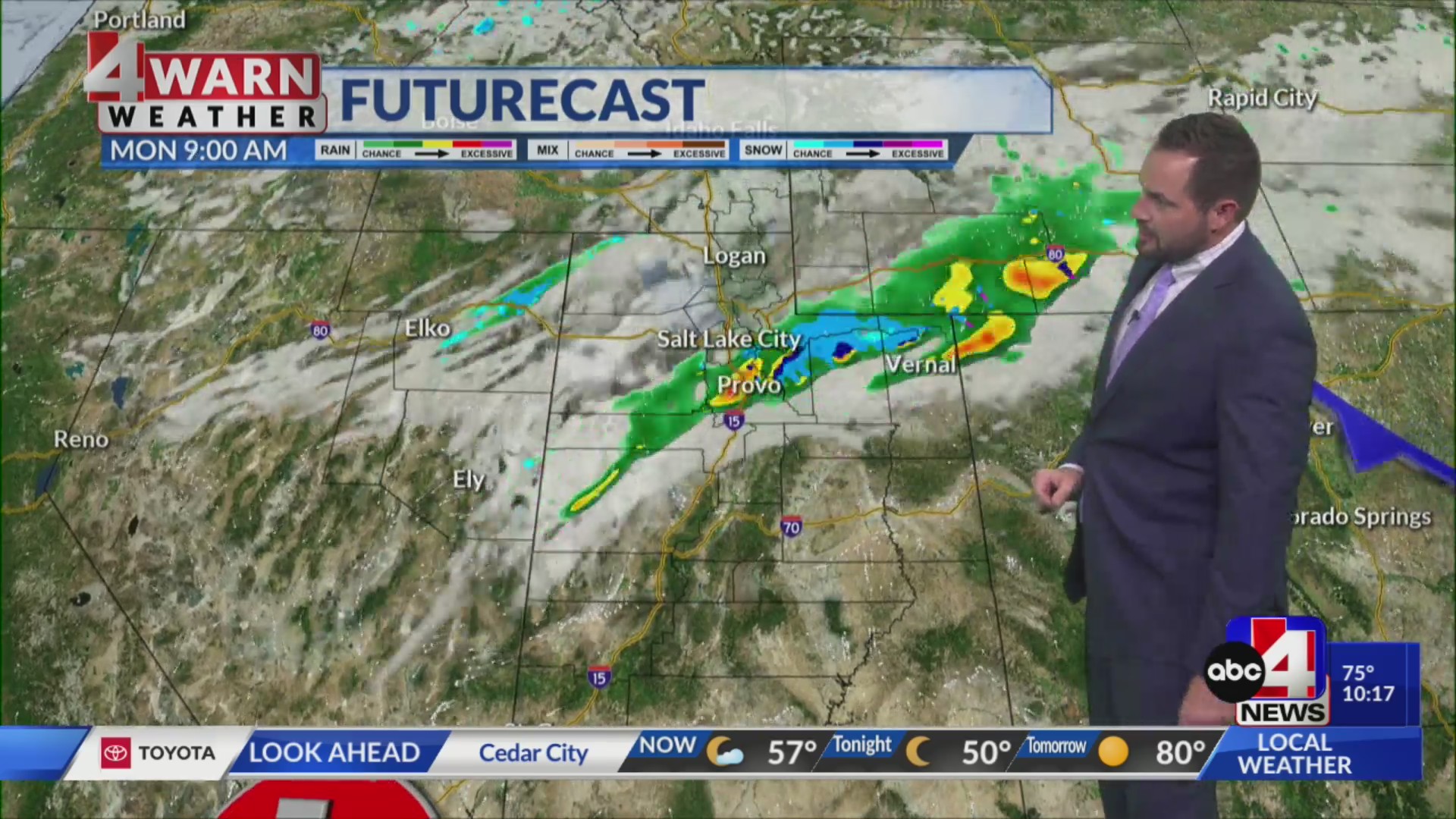 Sunday afternoon showers, breezy conditions, and cooler temperatures ...
