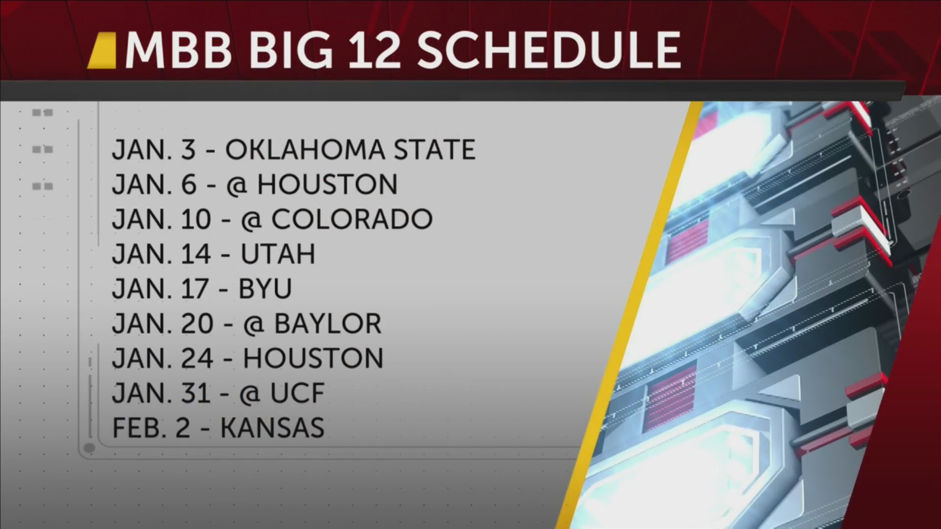 Texas Tech Basketball Schedule 2027