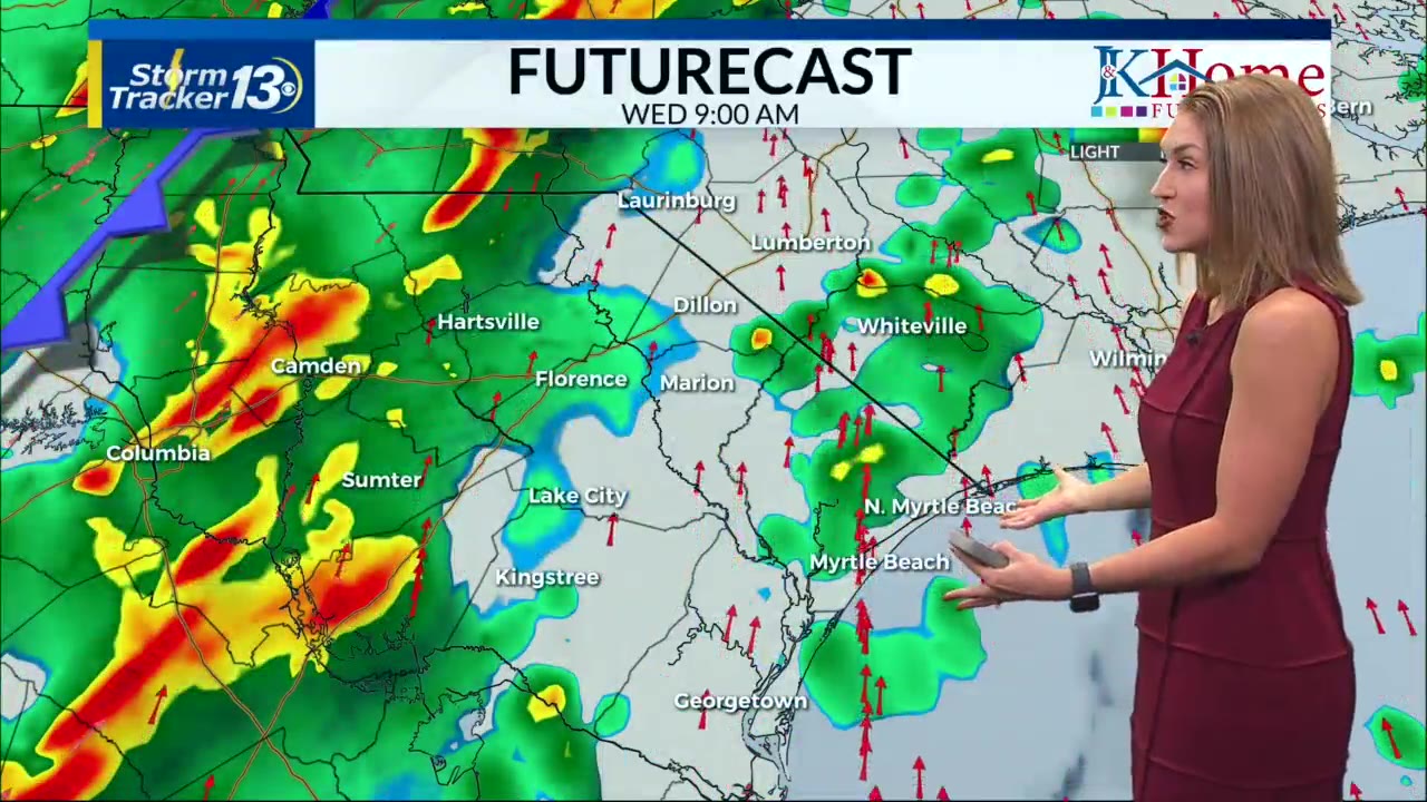 A strong cold front bring heavy rain and gusty winds – WBTW