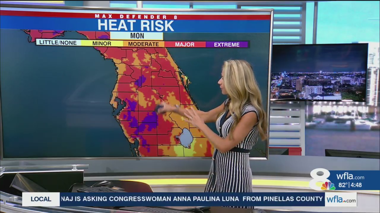 Heat Advisory Monday w/ increasing rain chances this week – WFLA