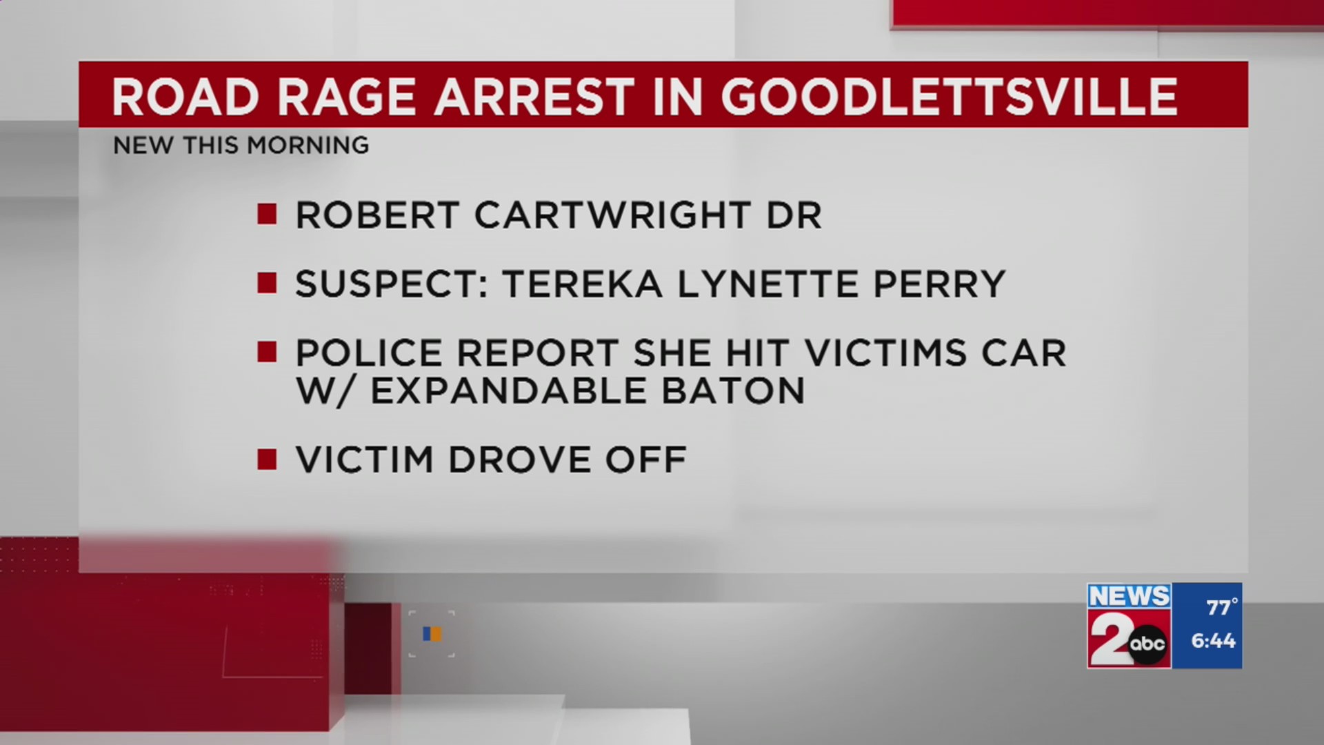 Woman charged with road rage incident in Goodlettsville – WKRN News 2