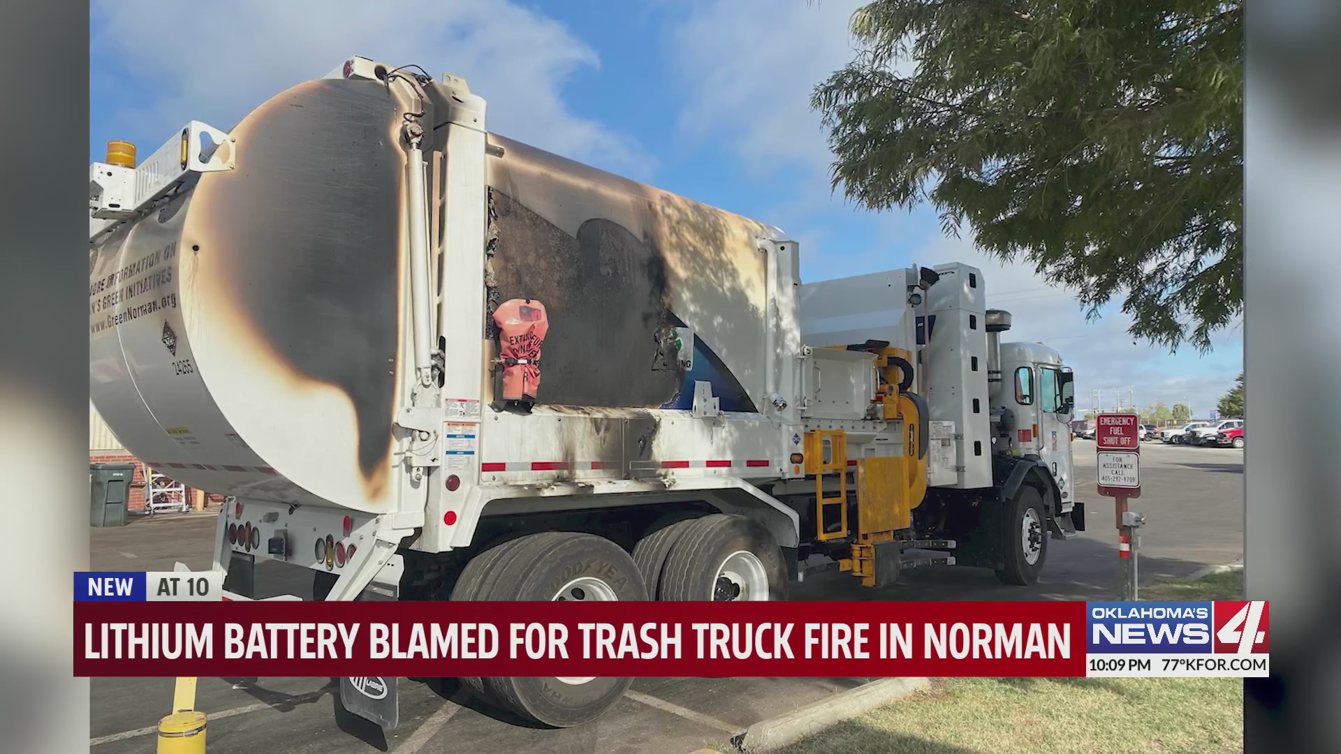 Fire Engine Battery Lithium battery blamed for trash truck fire in Norman – KFOR.com ...