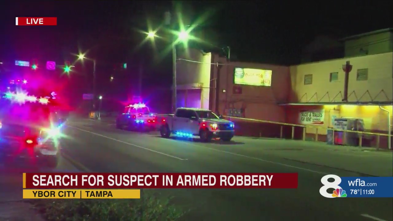 Tampa police search for suspect in armed robbery – WFLA