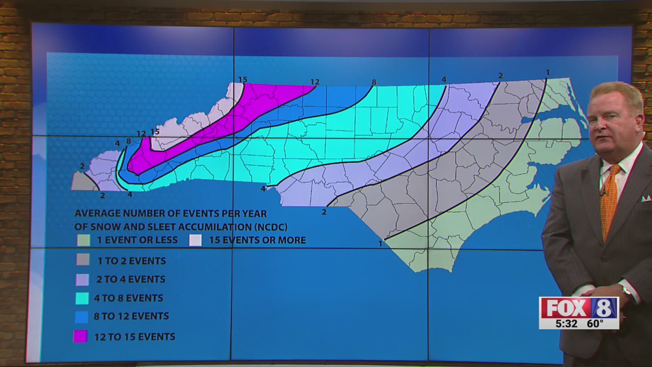 How much snow does North Carolina get in a typical year? – FOX8 WGHP