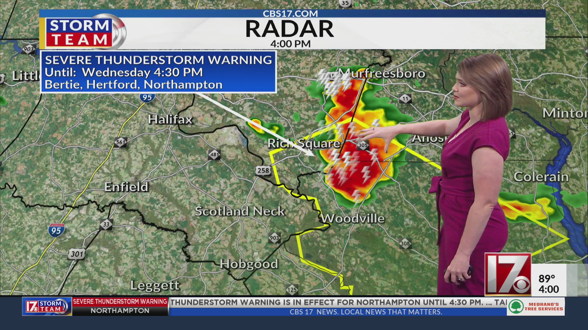 Severe thunderstorm warning issued for Northampton County – CBS17.com