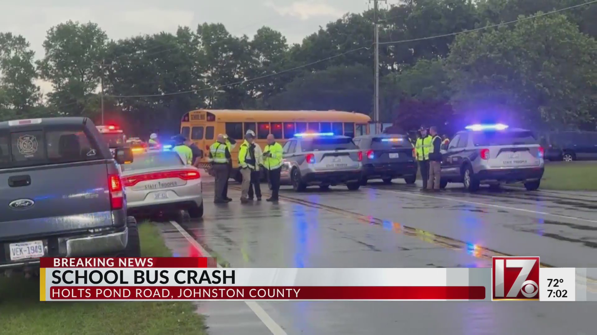 School bus involved in crash in Johnston County – CBS17.com