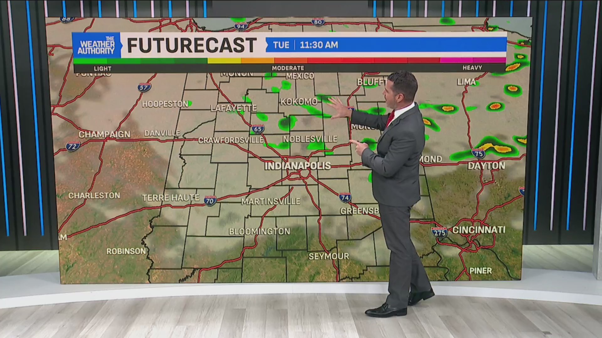 Coolest of the week brings wind and light shower chances – Fox 59