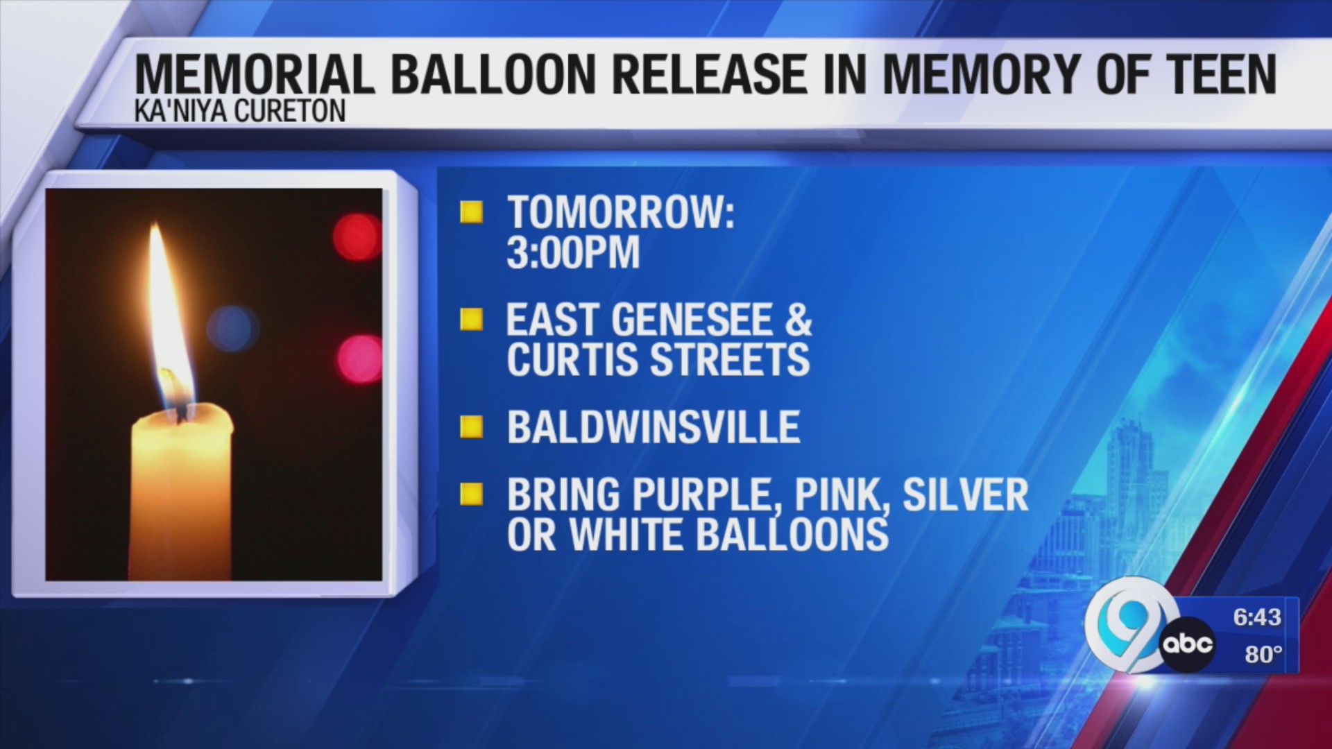 Memorial balloon release in memory of teen – WSYR