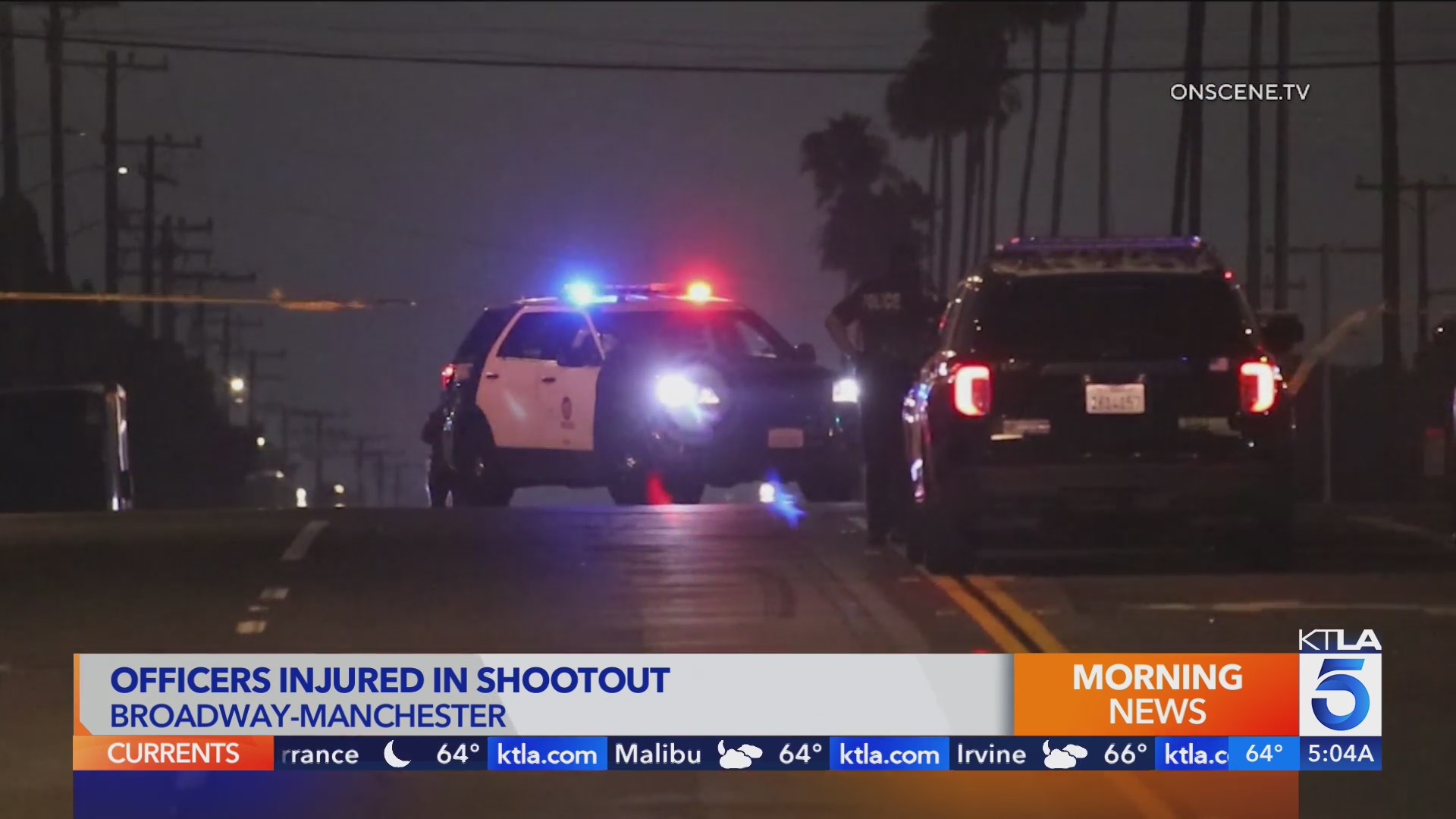 Two Los Angeles Police officers injured in shootout – KTLA
