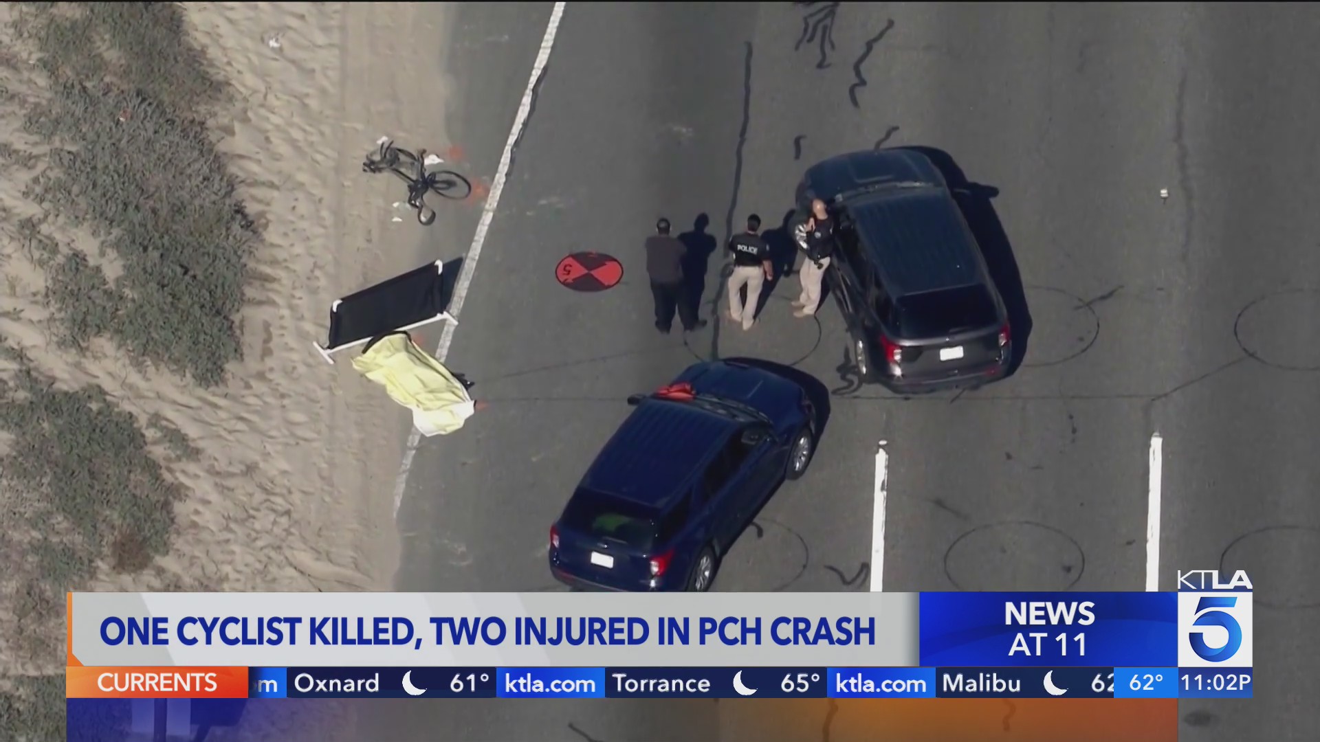 Cyclist killed, two others injured in Huntington Beach – KTLA