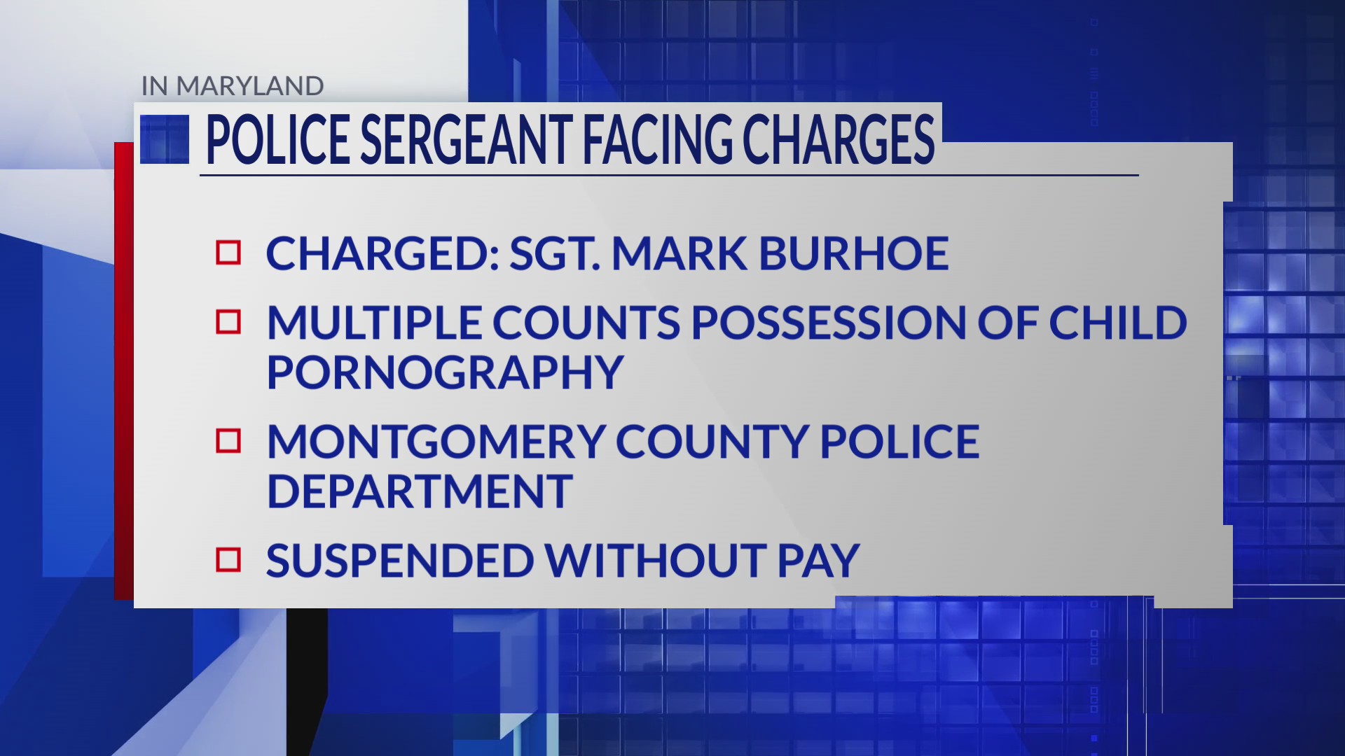 Montgomery County police sergeant faces child sexual abuse material ...