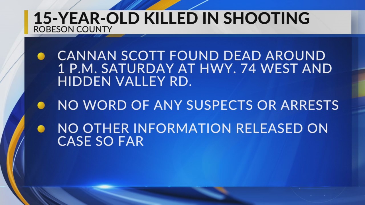15-year-old shot to death in Robeson County, sheriff says – WBTW