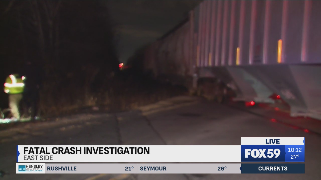 Man dies after car struck by oncoming train on Indy’s east side – Fox 59