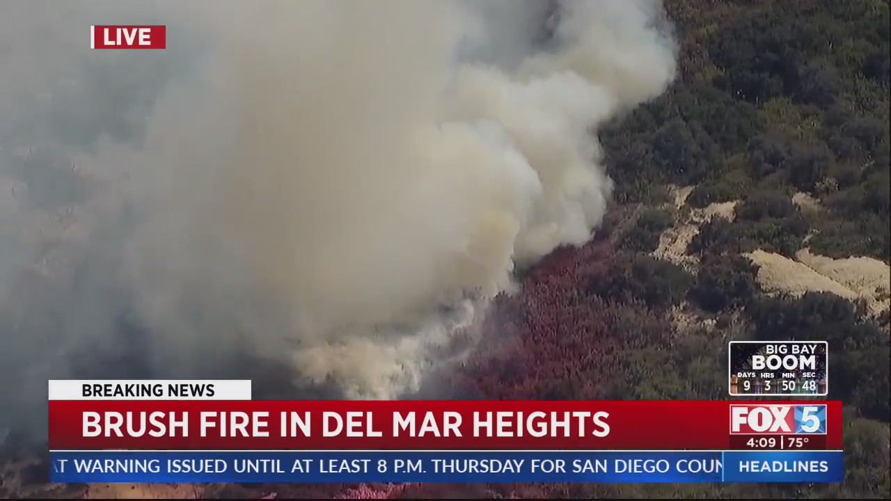 Crews battle brush fire in Torrey Pines State Natural Reserve Extension ...