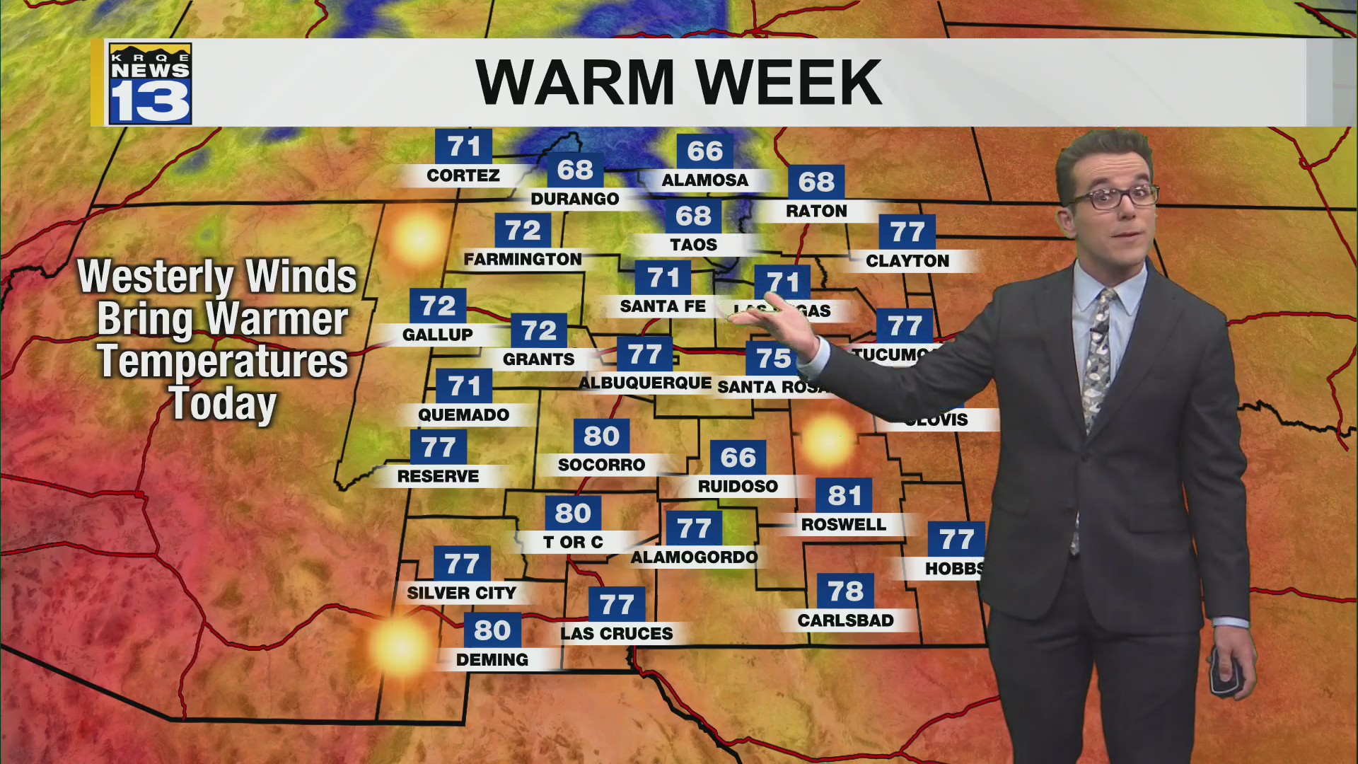 Above-normal temperatures today then record heat ahead – KRQE NEWS 13 ...
