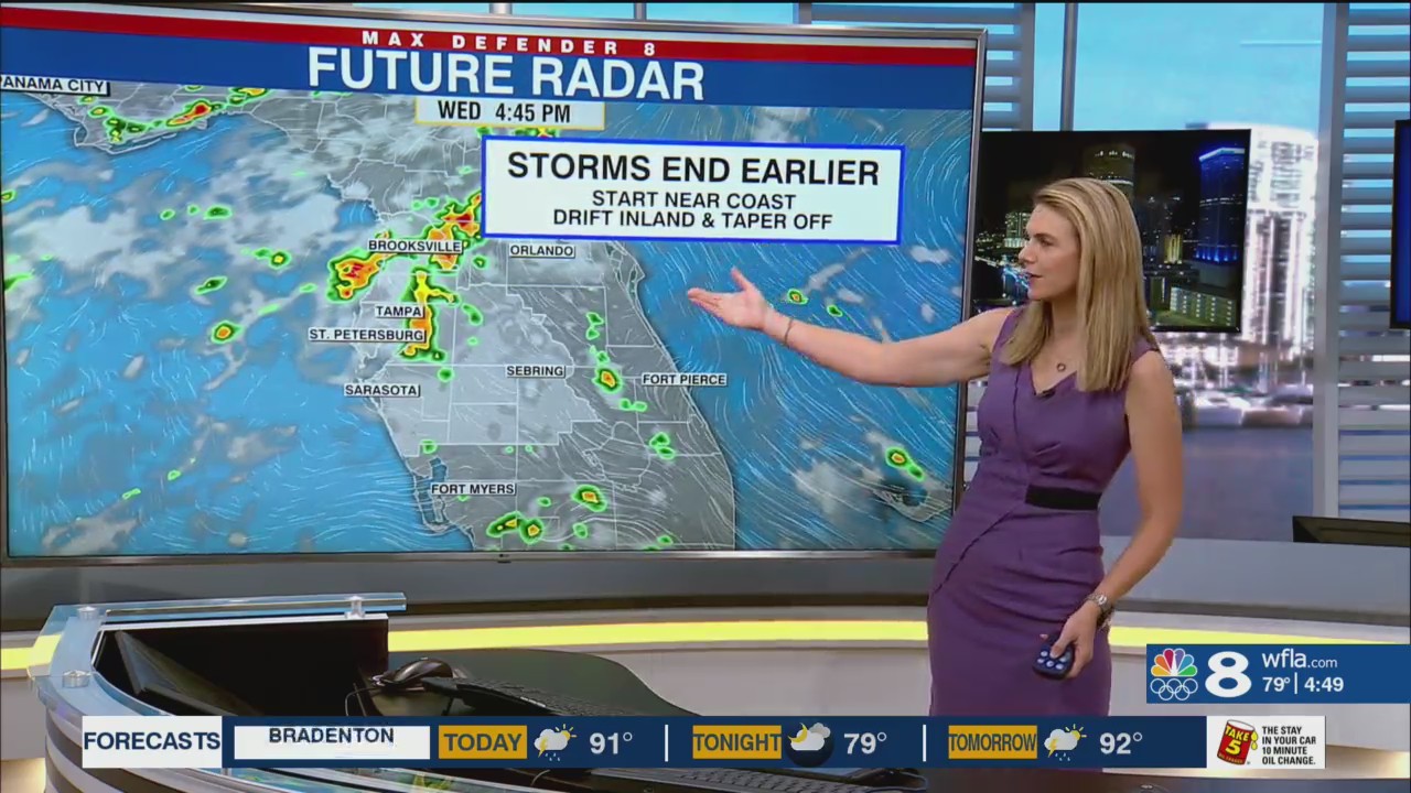 Midday and afternoon storms develop – WFLA