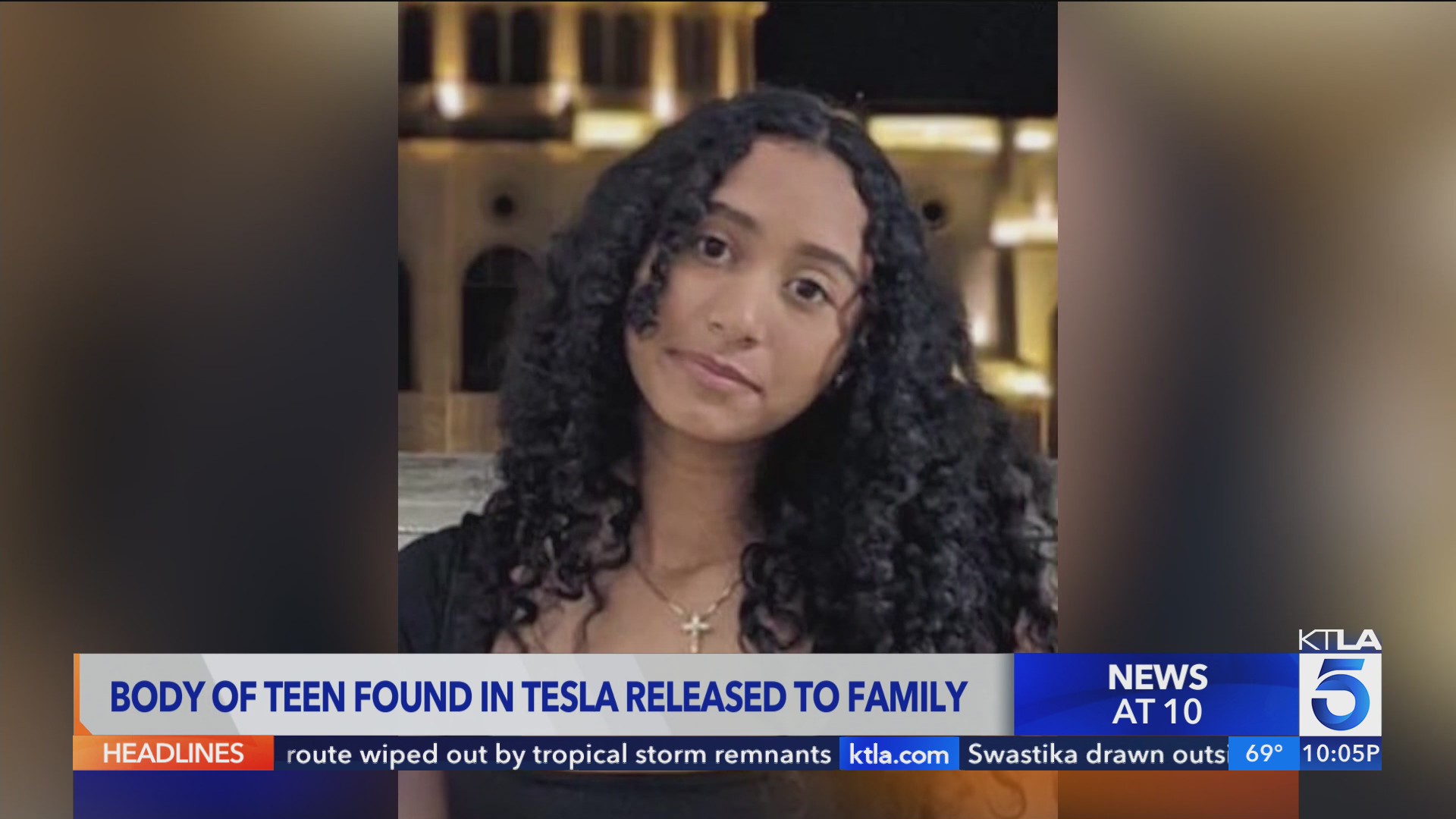 Body of missing teen girl found in Tesla released to family – KTLA