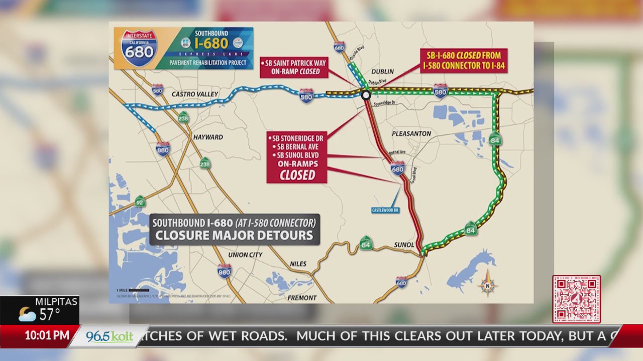680 Closure Today