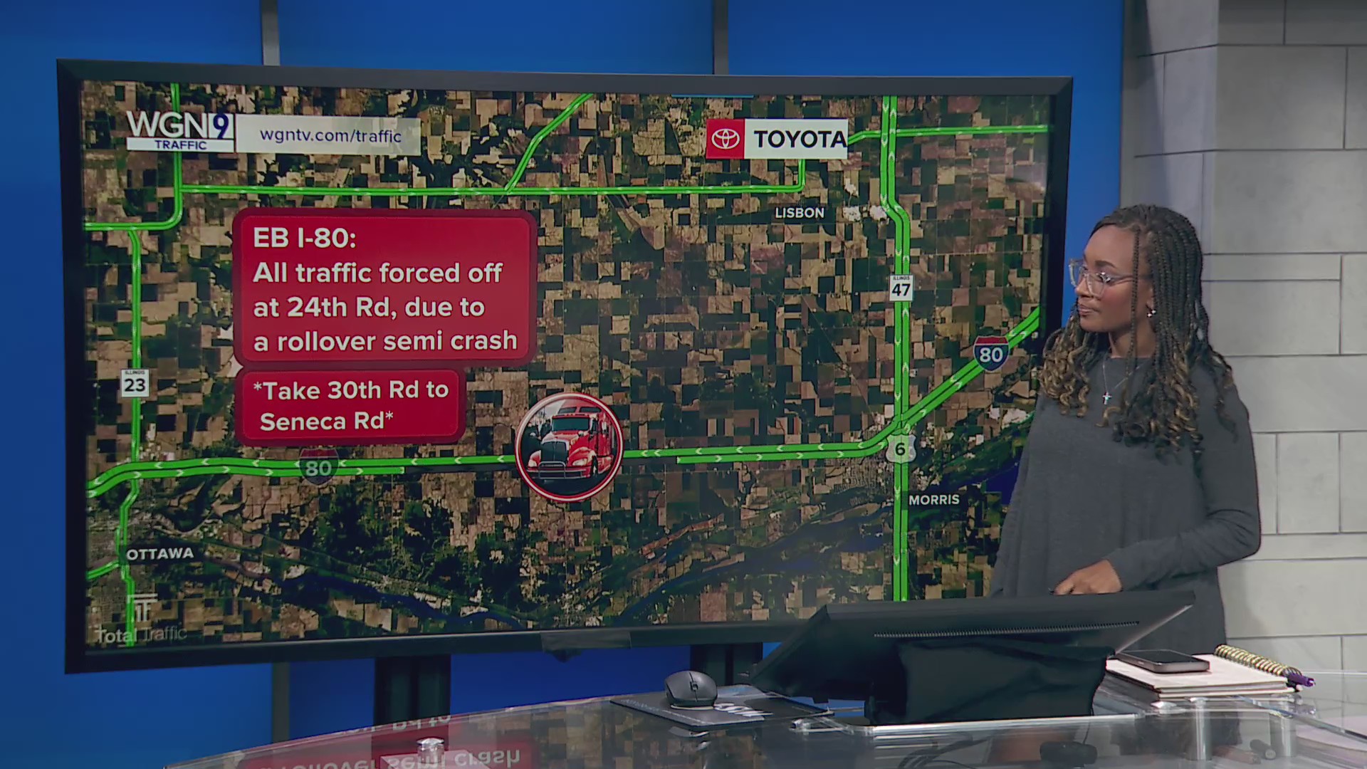 Overnight semi rollover shuts down portion of I-80 in LaSalle County ...